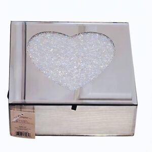 Allure Crystal Heart Glass Storage Box/Decor